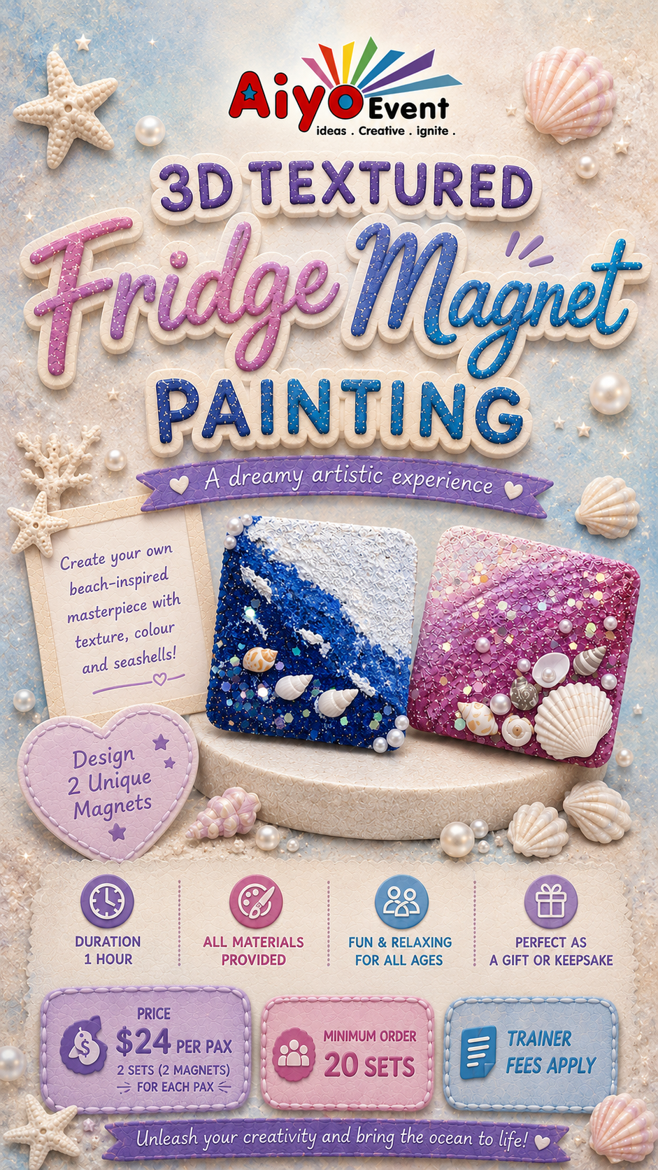 3D Textured Fridge Magnet Painting